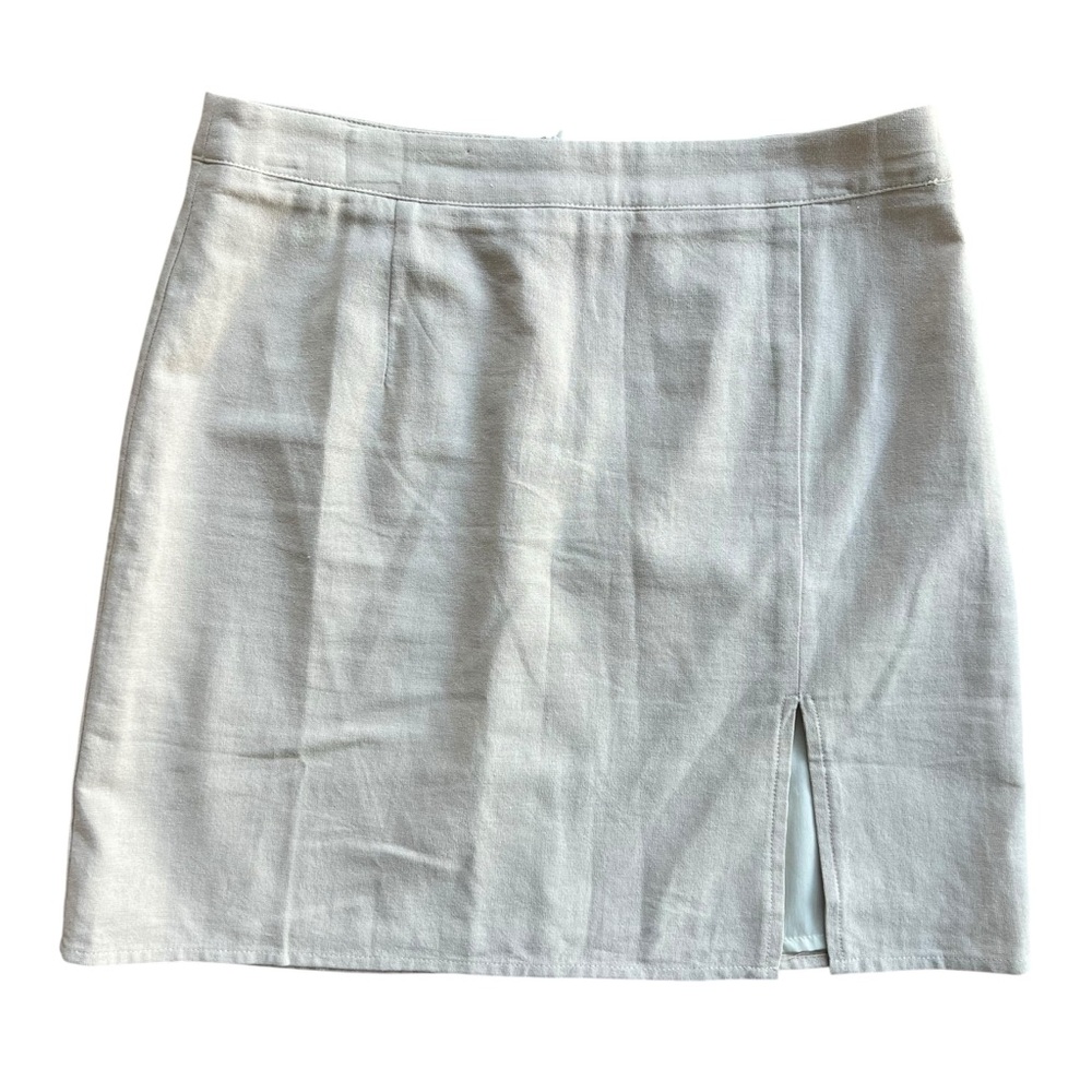 Eight Paris Muni Skirt‎ Women Size Medium Beige Cotton Liner